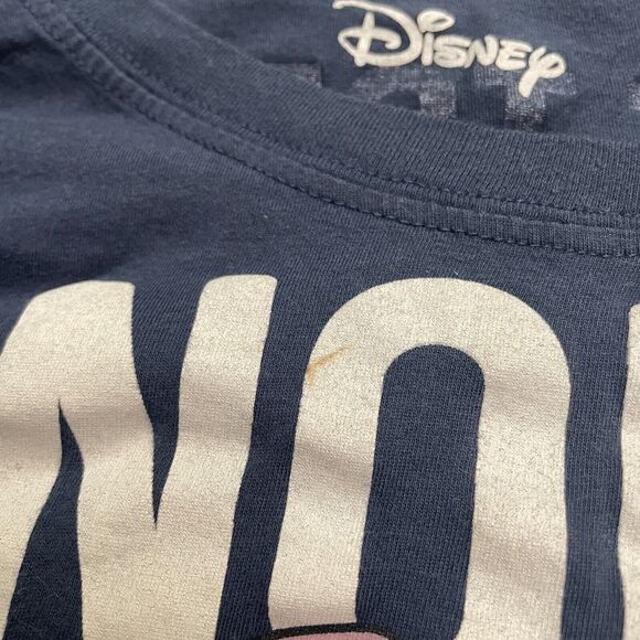 Disney Stitch Graphic T-Shirt Juniors XXL Blue Crew Neck Short Sleeve Cotton Tee - Picture 10 of 11